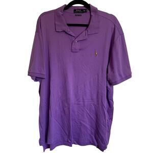 Polo Ralph Lauren Pima Cotton Logo Polo Shirt in Purple Soft Touch